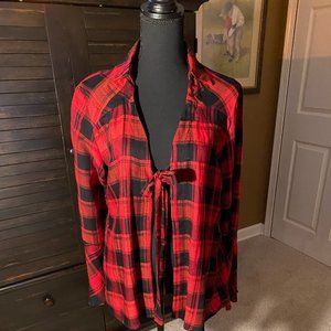 Red and black Buffalo Plaid jacket,